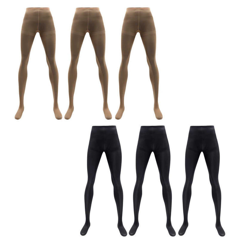 Pack de 6 Panty Semi Transparente Control Superior 120 Denier Premium Mujer