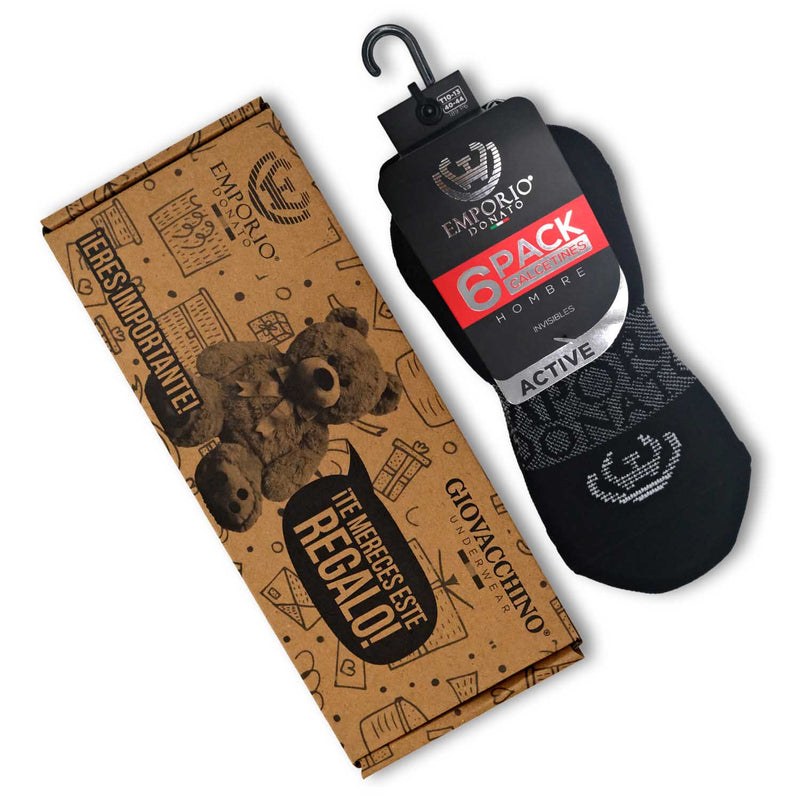 Pack de 6 Calcetines Invisibles Deportivos Hombre Premium
