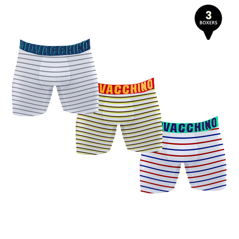 Pack de 3 Boxer Largo Algodón Hombre