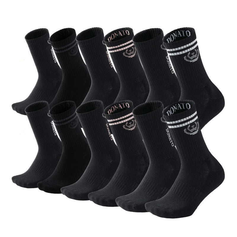 Pack de 12 Calcetines Largos Deportivos Algodón Acolchonado Premium Mujer