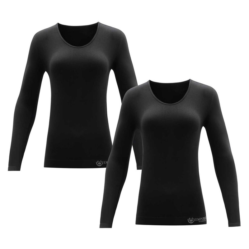 Pack de 2 Polera Cuello Redondo Microfibra Mujer