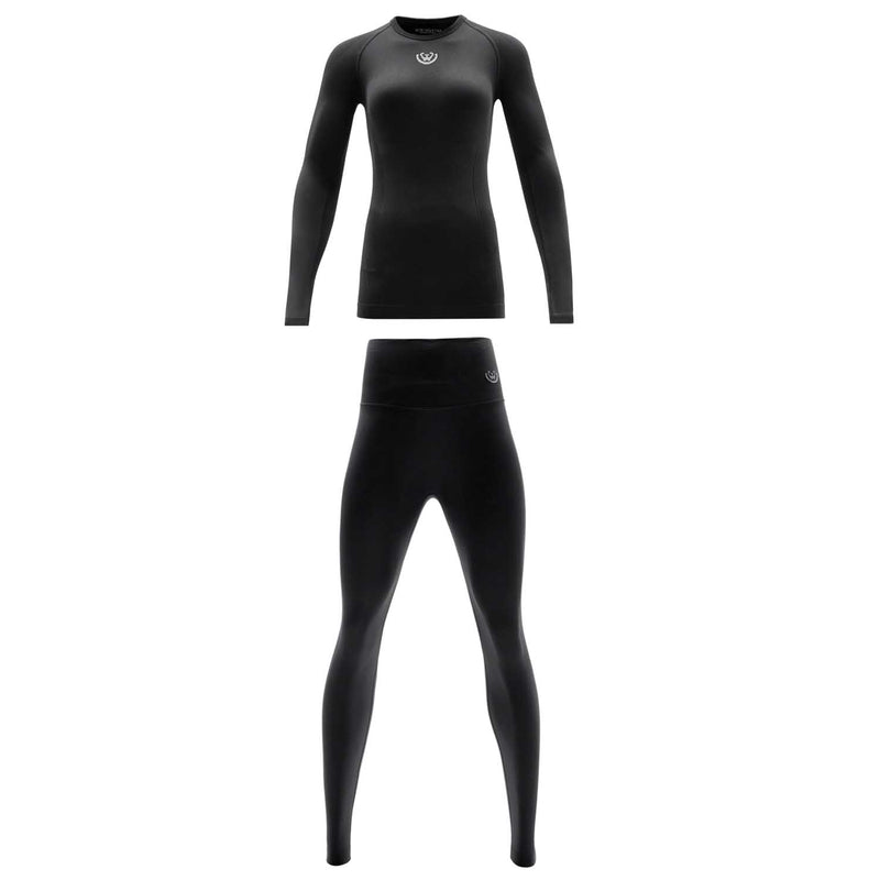 Pack de Camiseta y Calza Deportiva Primera Capa Microfibra Mujer