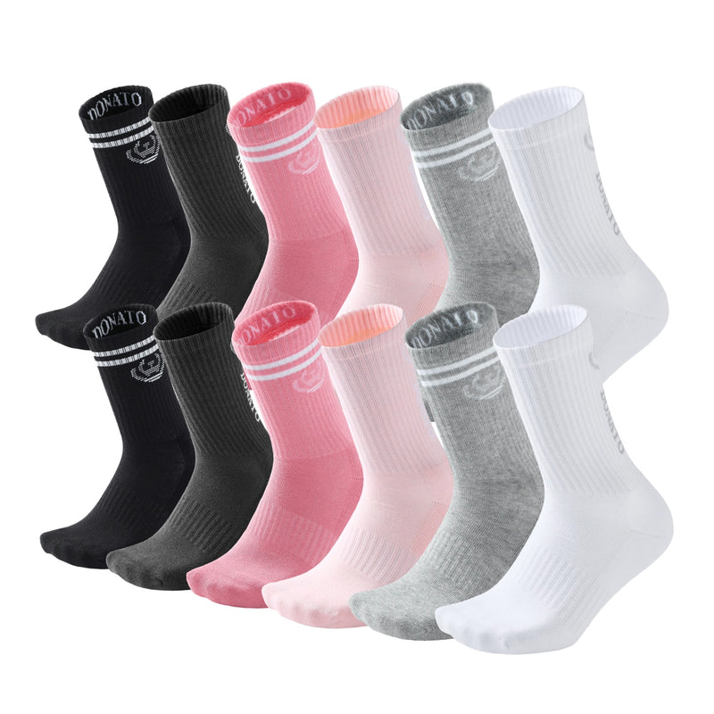 Pack de 12 Calcetines Largos Deportivos Algodón Acolchonado Premium Mujer