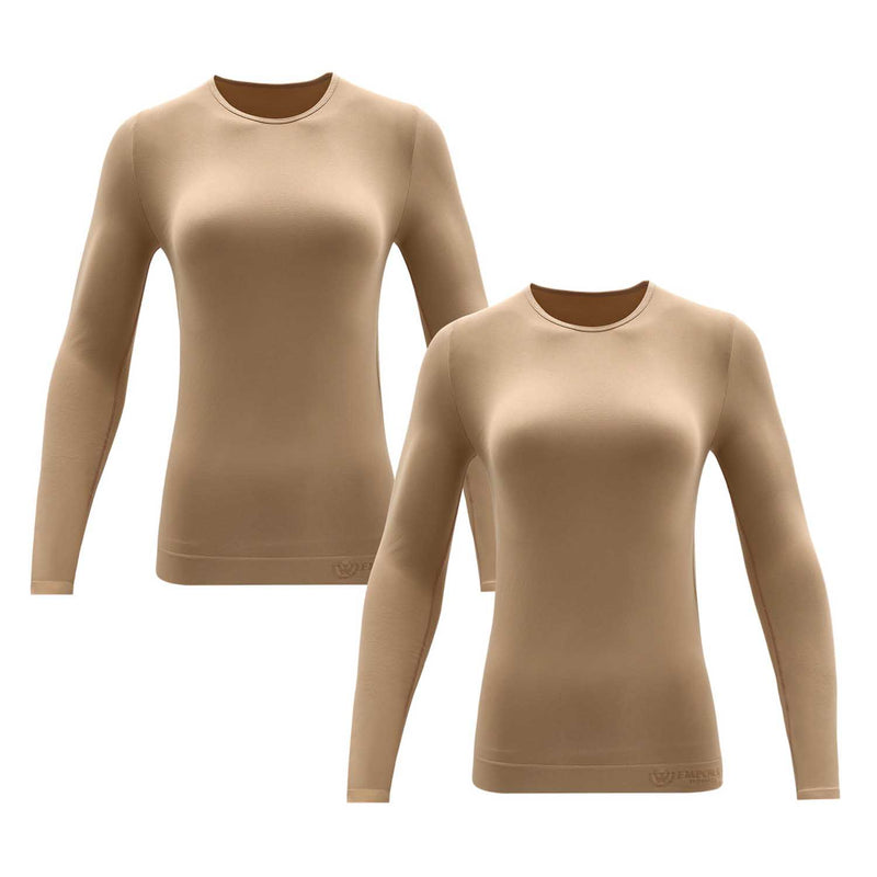 Pack de 2 Polera Cuello Redondo Microfibra Mujer
