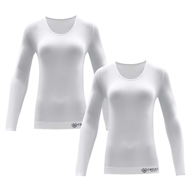 Pack de 2 Polera Cuello Redondo Microfibra Mujer