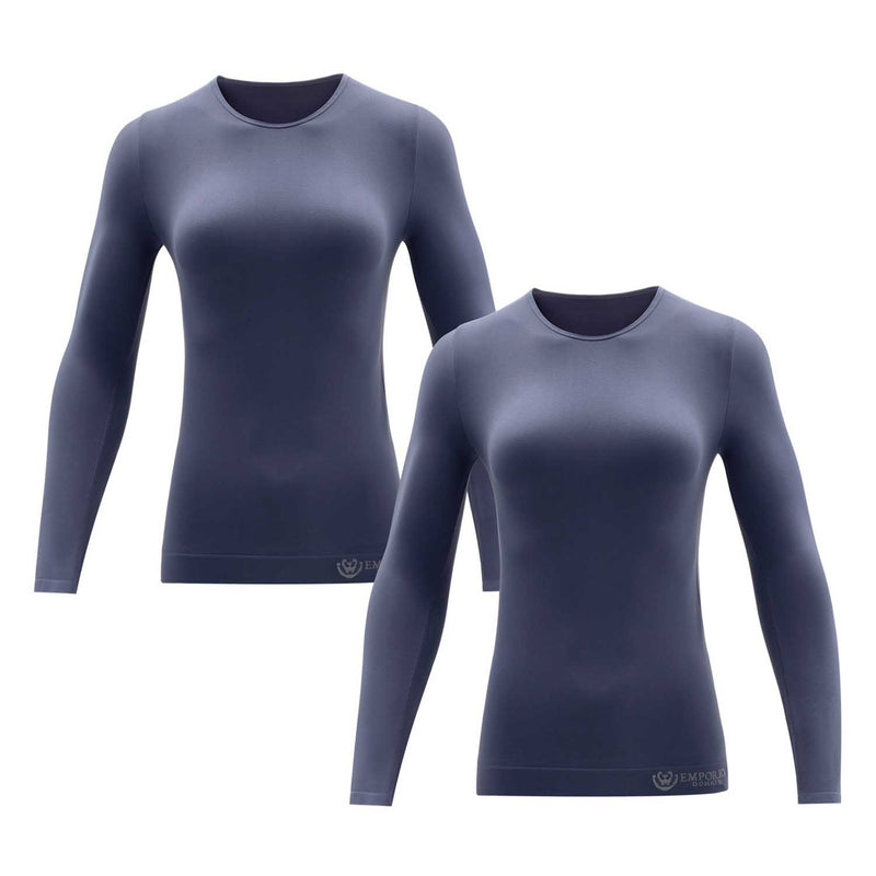 Pack de 2 Polera Cuello Redondo Microfibra Mujer