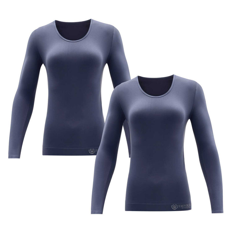 Pack de 2 Polera Cuello Redondo Microfibra Mujer