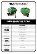 Cargar imagen en el visor de la galería, Enfardadora Bolo Pasto Alfalfa 62x93cm 40a80HP Tractor Giovacchino