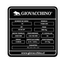 Cargar imagen en el visor de la galería, Rotovator De 2,0mts Roto Cultivador Agricola 60a90HP Tractor Giovacchino