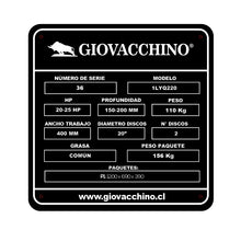 Cargar imagen en el visor de la galería, Arado Discos De Levante 2X 20Pulgadas 20a25HP Tractor Giovacchino