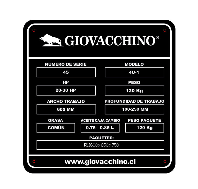Cosechadora de Papas Hilera 60cm 20a30HP Tractor Giovacchino