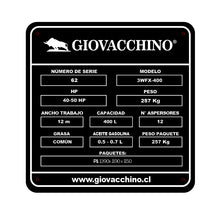 Cargar imagen en el visor de la galería, Fumigador Nebulizador Pulverizador 400L 40a50HP Tractor Giovacchino
