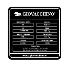Trompo Abonador Tolva Fertilizadora 800Kilos 30a100HP Tractor Giovacchino