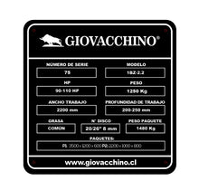 Cargar imagen en el visor de la galería, Rastra Tiro Hidraulica 2,2mts 20x26Pulgadas 8mm 90a110HP Tractor Giovacchino