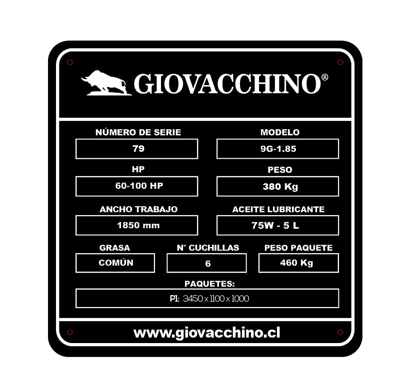 Segadora Tambor Hidraulica Corta Pasto Alfalfa 1,85mts 60a100HP Tractor Giovacchino