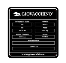 Cargar imagen en el visor de la galería, Segadora de barra Corta Pasto Alfalfa 1,8mts 20a30hp Tractor Giovacchino