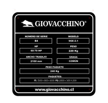 Cargar imagen en el visor de la galería, Segadora de barra Hidraulica Corta Pasto Alfalfa 2,1mts 60a80HP Tractor Giovacchino