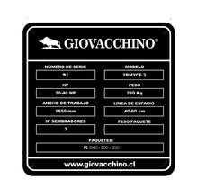 Cargar imagen en el visor de la galería, Sembradora De Maiz Porotos Fertilizante 3 Hileras 20a40HP Tractor Giovacchino
