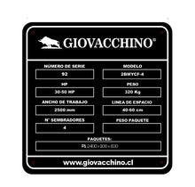 Cargar imagen en el visor de la galería, Sembradora De Maiz Porotos Fertilizante 4 Hileras 30a50HP Tractor Giovacchino
